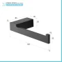 Scheda tecnica Set accessori bagno da muro 4 pezzi in alluminio nero Sky