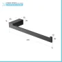 Scheda tecnica Set accessori bagno da muro 4 pezzi in alluminio nero Sky