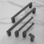 Set accessori bagno da muro 4 pezzi in alluminio nero Sky