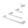 Set accessori bagno da muro 4 pezzi in alluminio bianco Sky