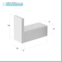 Scheda Tecnica Set accessori bagno da muro 4 pezzi in alluminio bianco Sky