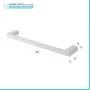 Scheda Tecnica Set accessori bagno da muro 4 pezzi in alluminio bianco Sky