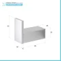 Scheda tecnica Set con appendino, porta rotolo e porta salviette a muro grigio Sky