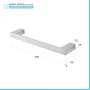 Scheda tecnica Set con appendino, porta rotolo e porta salviette a muro grigio Sk