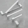 Set con appendino, porta rotolo e porta salviette a muro grigio Sky