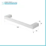 Scheda tecnica Set con appendino, porta rotolo e porta salviette a muro bianco Sky