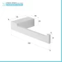Scheda tecnica Porta rotolo carta igienica da muro in alluminio bianco Sky