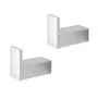 Set due appendini portasciugamani da muro in alluminio grigio Sky