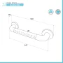 scheda Maniglione di sicurezza per disabili 52 cm bianco con portata massima 150kg