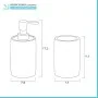 scheda Set bagno da appoggio 3 pezzi in cemento e bambù grigio Afrodite
