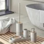 render Set bagno da appoggio 3 pezzi in cemento e bambù grigio Afrodite