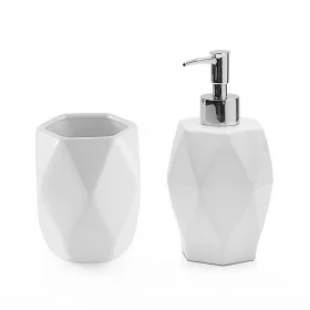 Set bagno dispenser sapone e porta spazzolino Dalia