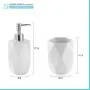scheda tecnica Set bagno da appoggio 4 pezzi in bianco in ceramica Dalia