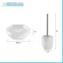 misure Set bagno da appoggio 4 pezzi in bianco in ceramica Dalia
