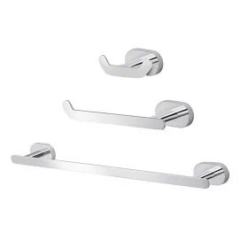Set bagno 3 pezzi a muro in acciaio inox Bernina