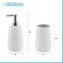 scheda Set bagno dispenser sapone e porta spazzolino da appoggio bianco Marika