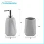 scheda Set bagno dispenser sapone e porta spazzolino da appoggio grigio Marika