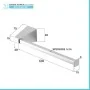 Scheda tecnica Set con appendino, porta rotolo e porta salviette a muro cromo Giza