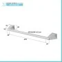 Scheda tecnica Set con appendino, porta rotolo e porta salviette a muro cromo Giza