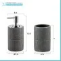 scheda Set bagno 4 pezzi grigio in resina serie Petra