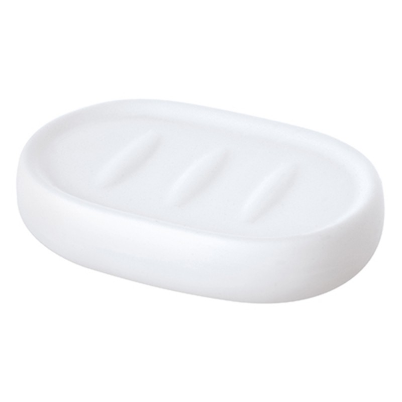 portasapone bianco in ceramica Portasapone Ceramica Bianco da Appoggio per Arredo Bagno