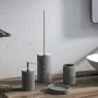 render Set bagno 4 pezzi grigio in resina serie Petra