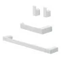 Set accessori bagno 3 pezzi da parete in acciaio bianco Pirenei