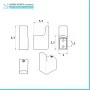 scheda Set accessori bagno 3 pezzi da parete in acciaio bianco Pirenei