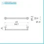 dimensioni Set accessori 3pezzi da parete in acciaio cromato lucido Project
