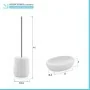schede Set accessori bagno 4 pezzi in ceramica bianco serie Marika