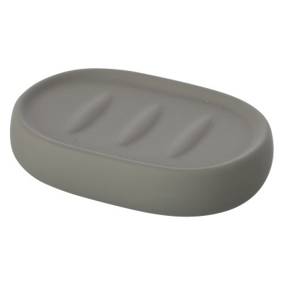 Portasapone Ceramica Grigio Arredo Bagno d'Appoggio Feridras - 1