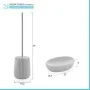 scheda Set bagno 4 pezzi in ceramica grigio serie Marika