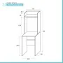 Scheda tecnica Mobile porta lavatrice e asciugatrice con rialzo in legno bianco