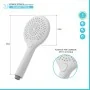 Scheda tecnica Doccetta tonda 26,5 cm in ABS bianca con 3 getti Hidra