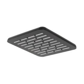Soffione doccia 20 x 20 cm in finitura nero anticalcare Hidra