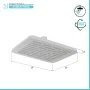Scheda tecnica Soffione doccia 20 x 20 cm in finitura bianco anticalcare Hidra