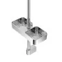 Mensola per asta saliscendi con D. 18, 22, 25 cm in ABS cromo Hidra