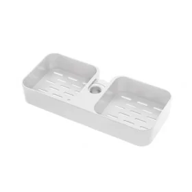 Mensola per asta saliscendi con D. 18, 22, 25 cm in ABS bianco Hidra