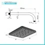 Scheda tecnica Set Soffione doccia Ø 20 cm e braccio di 35 cm in finitura nero anticalcare Hidra