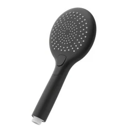 Doccetta tonda 26,5 cm in ABS nera con 3 getti Hidra