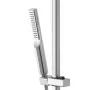 doccino Saliscendi doccia quadrato 70 cm regolabile con doccetta slim in ABS cromo Hidra