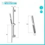 scheda Saliscendi doccia quadrato 70 cm regolabile con doccetta slim in ABS cromo Hidra