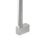 base Saliscendi doccia quadrato 70 cm regolabile con doccetta slim in ABS cromo Hidra