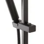 regolatore Saliscendi doccia quadrato 70 cm regolabile con doccetta slim in ABS nero opaco Hidra