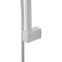 base Saliscendi doccia quadrato 70 cm regolabile con doccetta slim in ABS bianco opaco Hidra