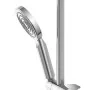 asta doccia 70 cm regolabile con doccetta tonda in ABS cromato lucido Hidra