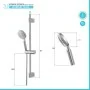 scheda Saliscendi doccia 70 cm regolabile con doccetta tonda in ABS cromato lucido Hidra