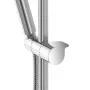 regolatore Saliscendi doccia 70 cm regolabile con doccetta tonda in ABS cromato lucido Hidra