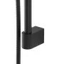 flessibile Saliscendi doccia 70 cm regolabile con doccetta tonda in ABS nero opaco Hidra