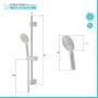scheda Saliscendi doccia 70 cm regolabile con doccetta tonda in ABS bianco opaco Hidra